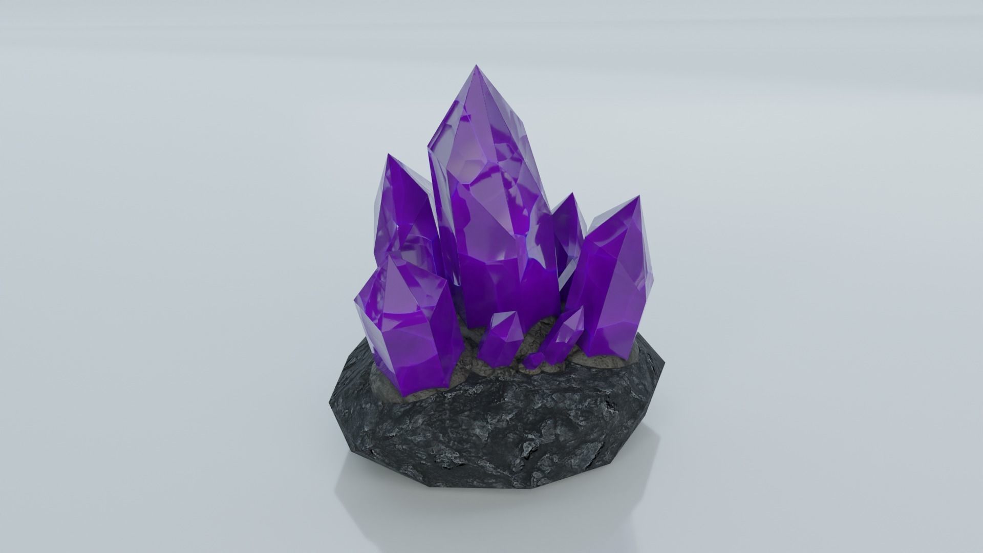 Resources Pack - Crystals Low-poly 3D model_5