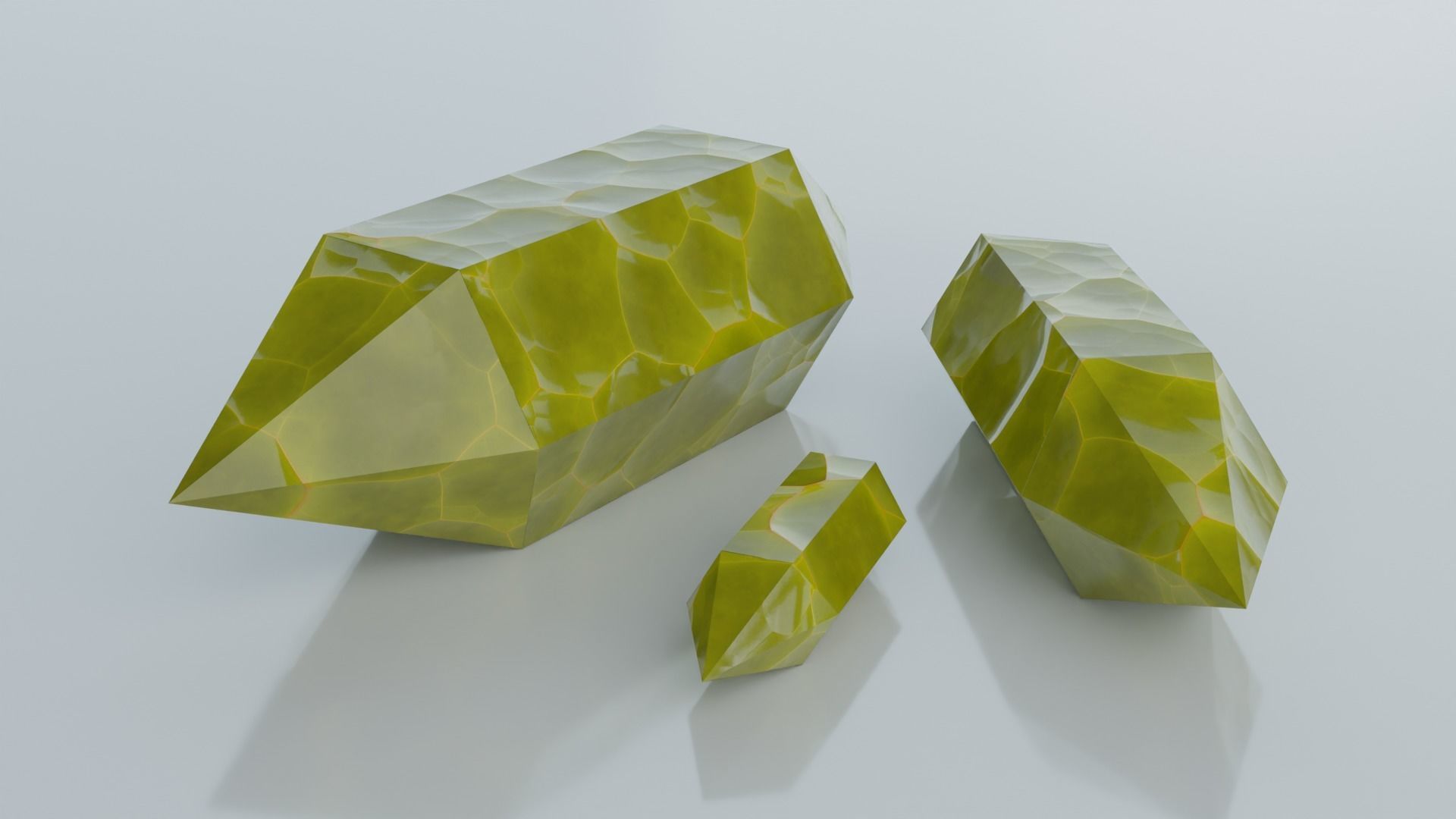 Resources Pack - Crystals Low-poly 3D model_14