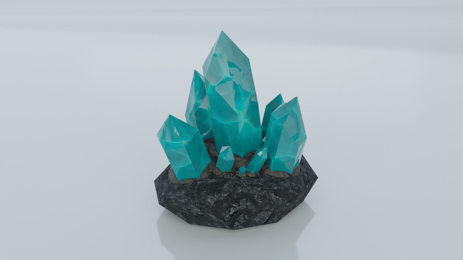 Resources Pack - Crystals Low-poly 3D model_3
