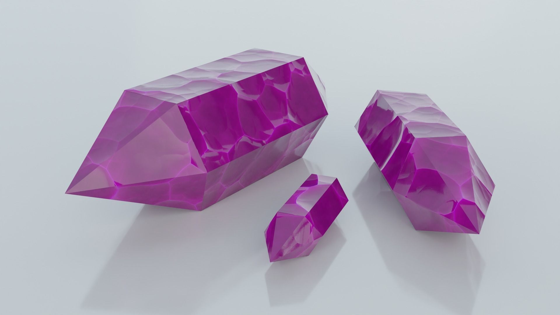Resources Pack - Crystals Low-poly 3D model_11