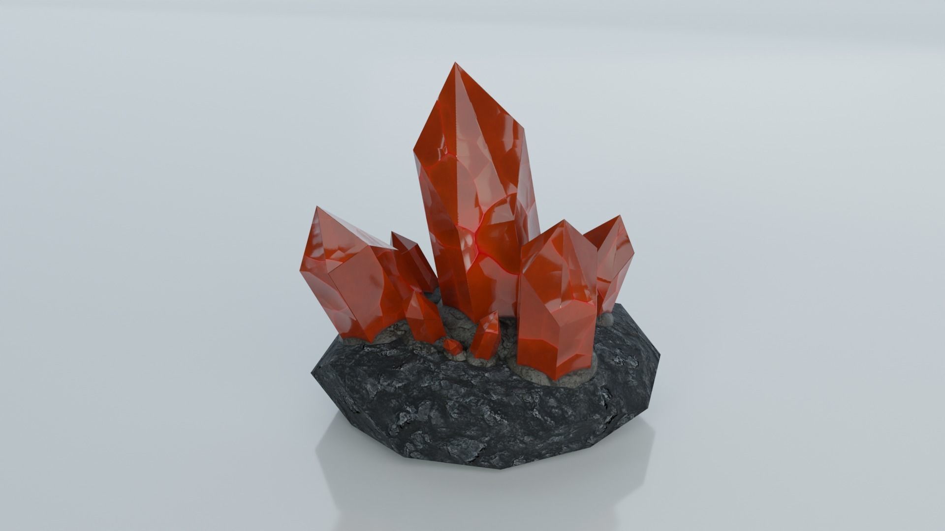 Resources Pack - Crystals Low-poly 3D model_6