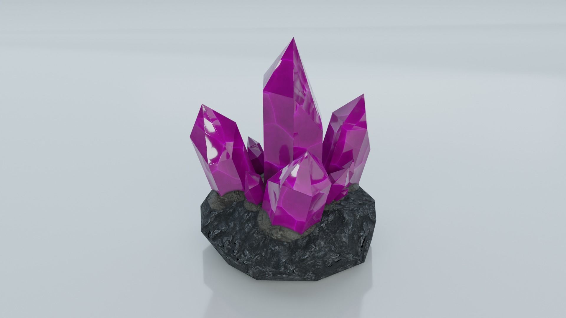 Resources Pack - Crystals Low-poly 3D model_4