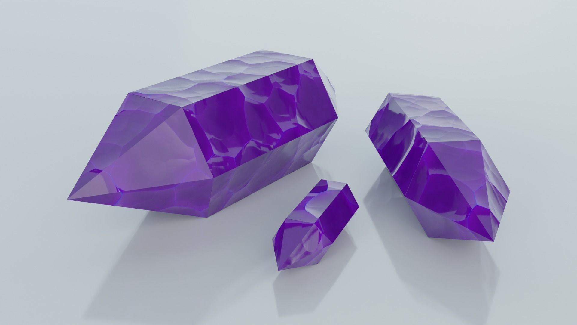 Resources Pack - Crystals Low-poly 3D model_12