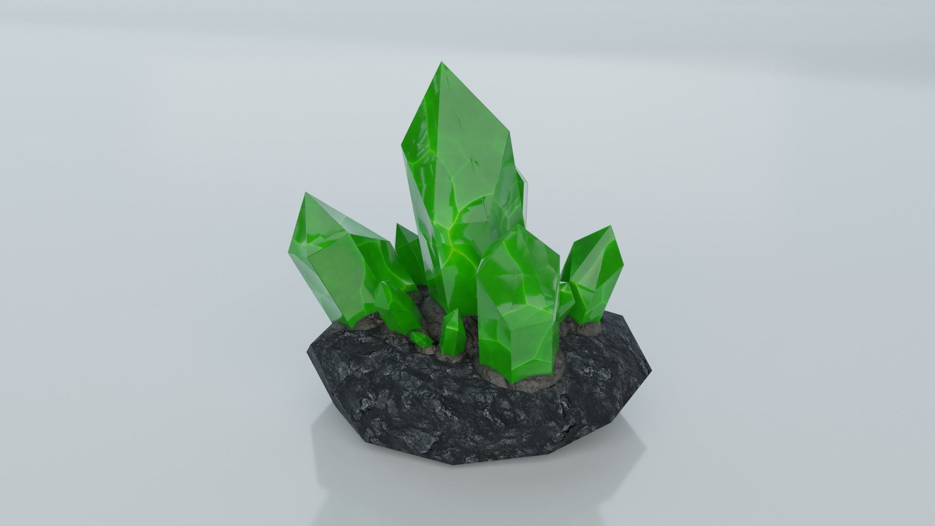 Resources Pack - Crystals Low-poly 3D model_2