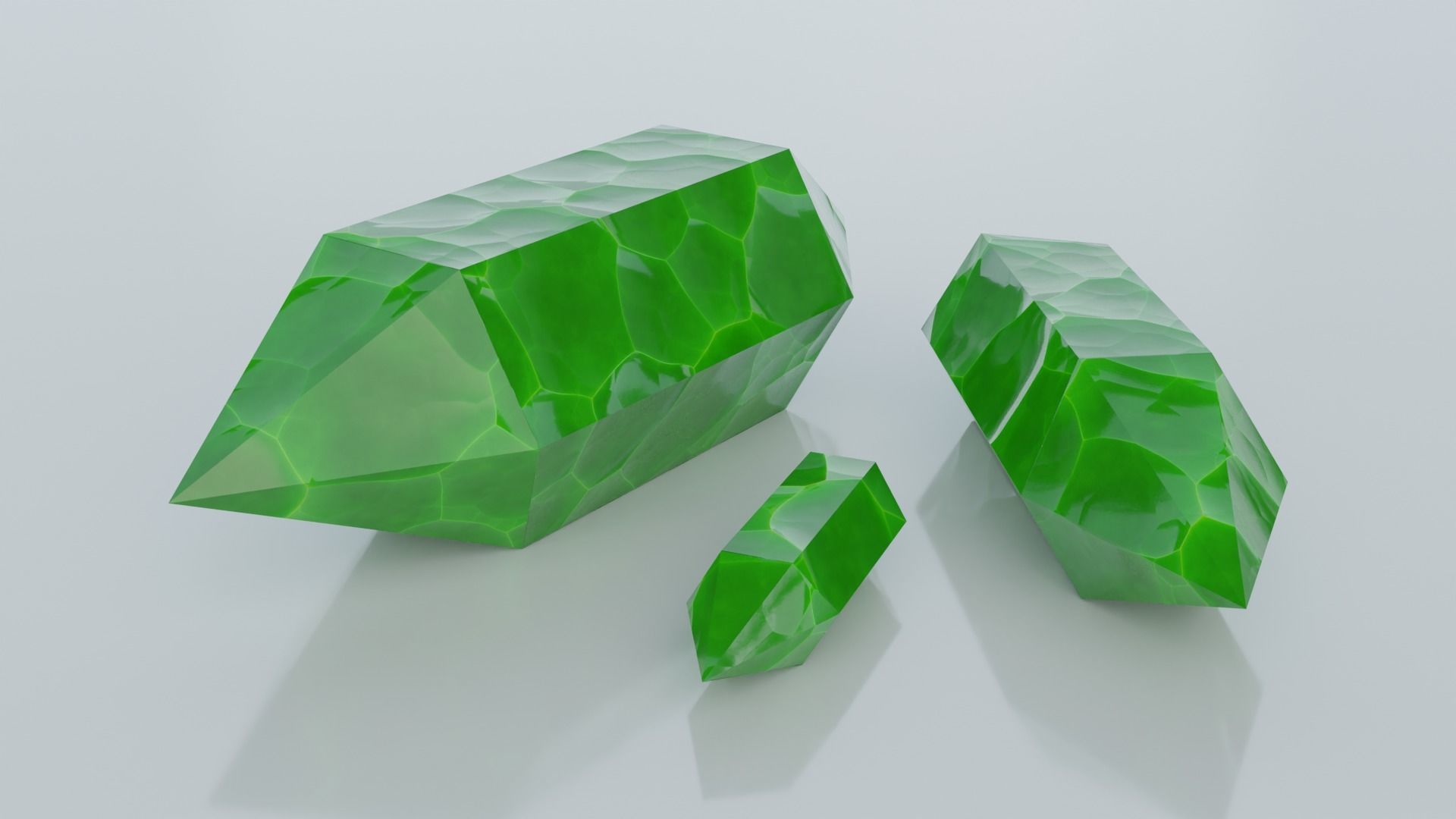 Resources Pack - Crystals Low-poly 3D model_9