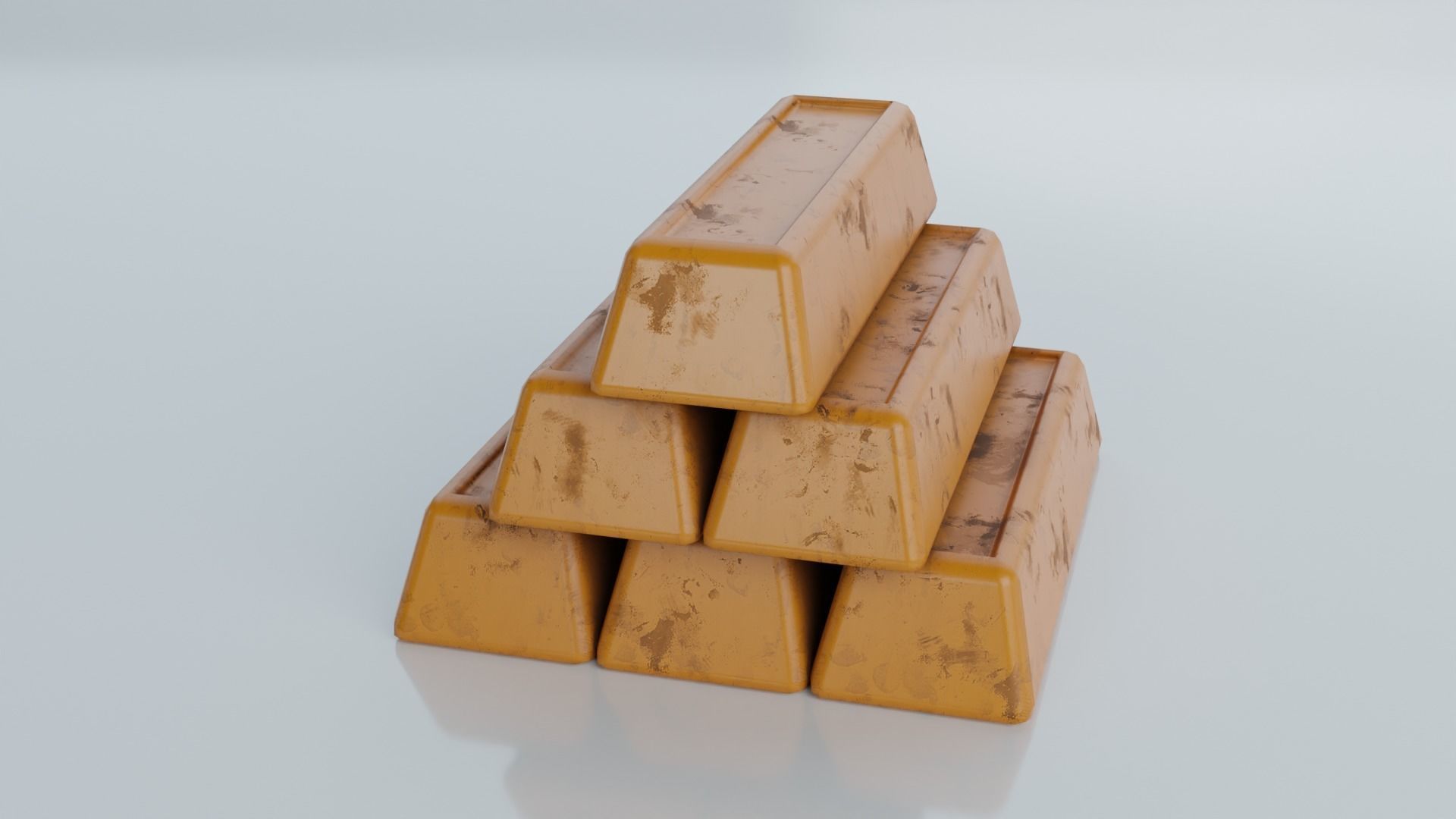 Resources Pack - Ingots Low-poly 3D model_9