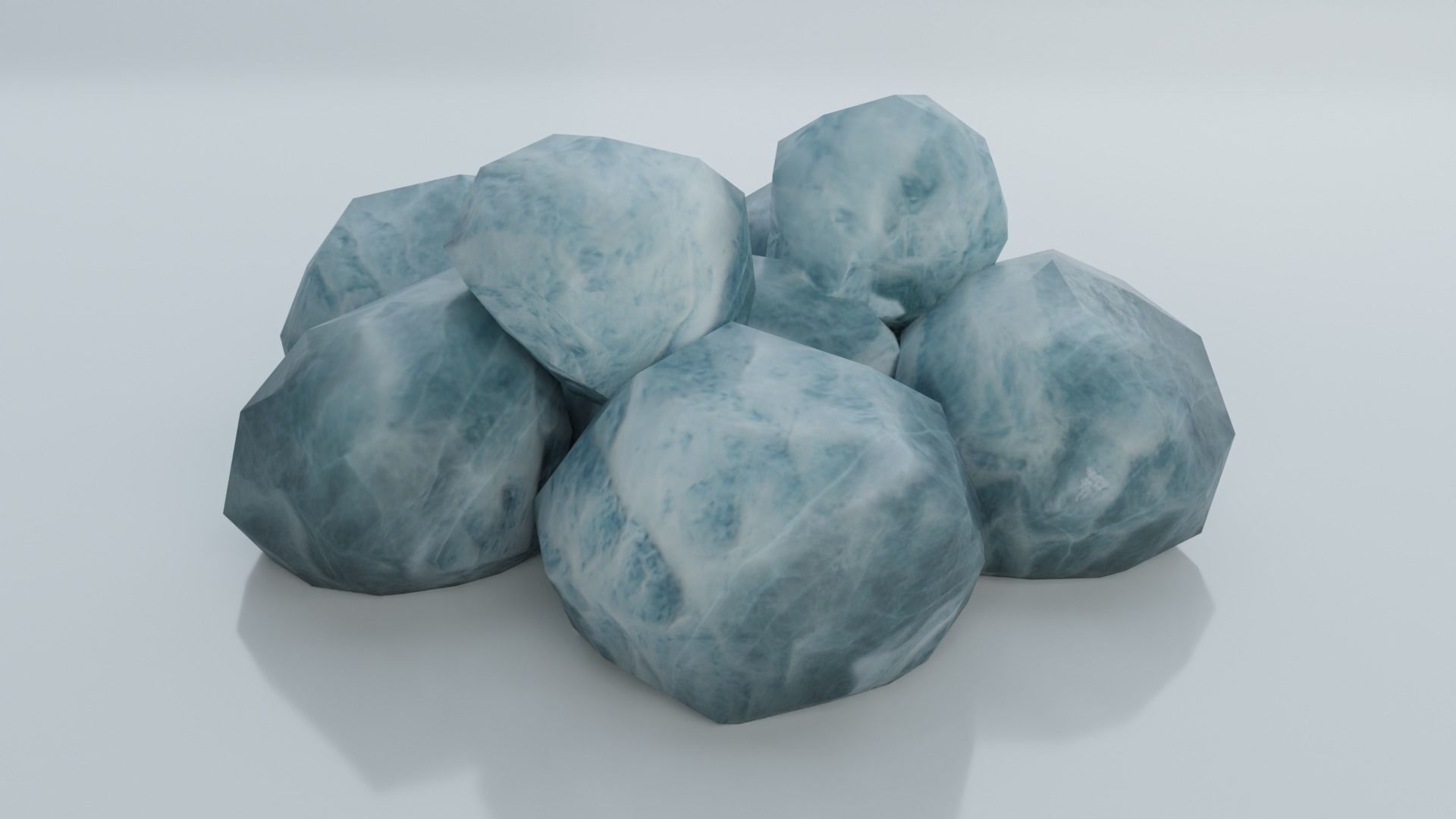 Resources Pack - Ores Low-poly 3D model_6