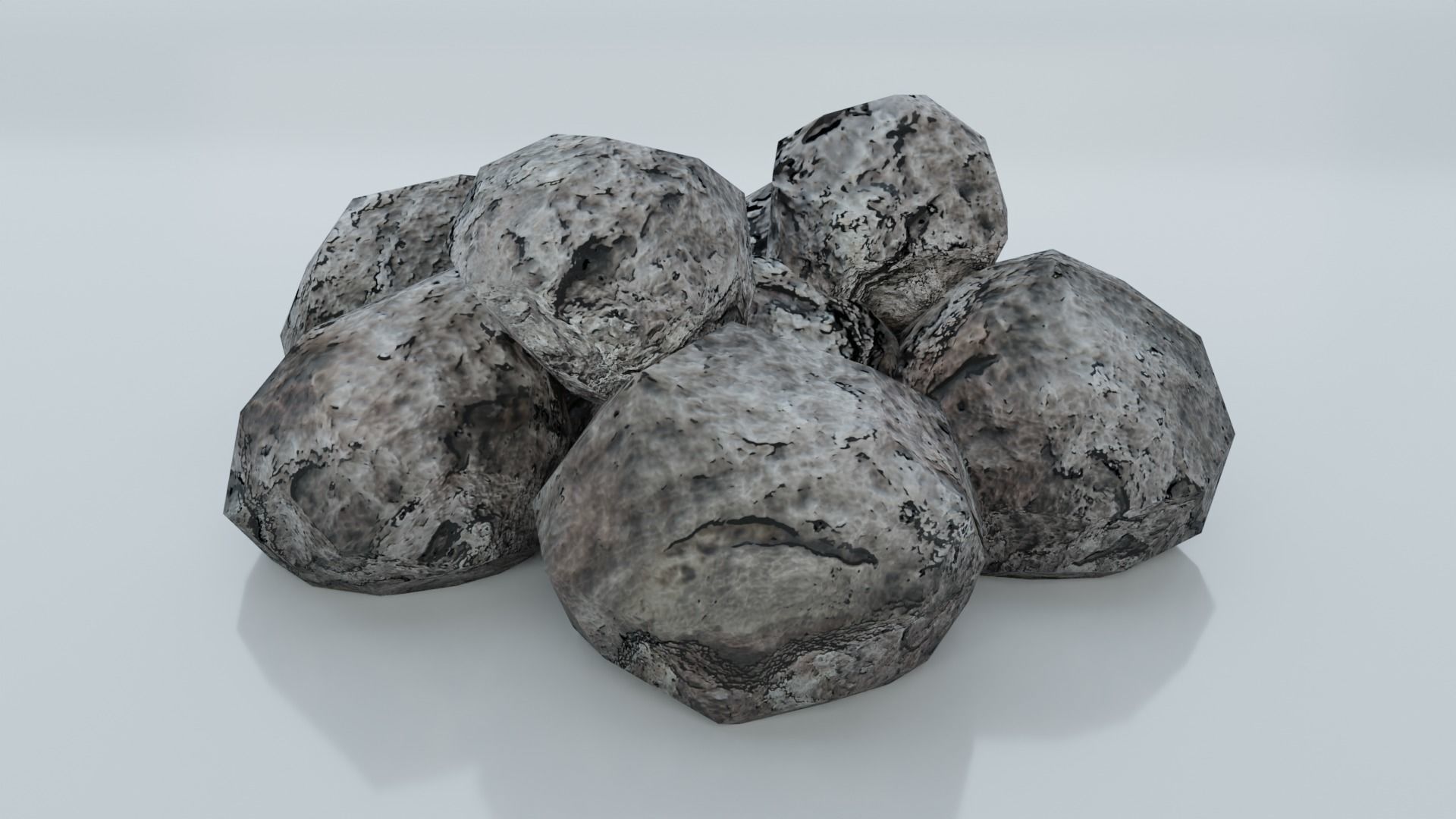Resources Pack - Ores Low-poly 3D model_8