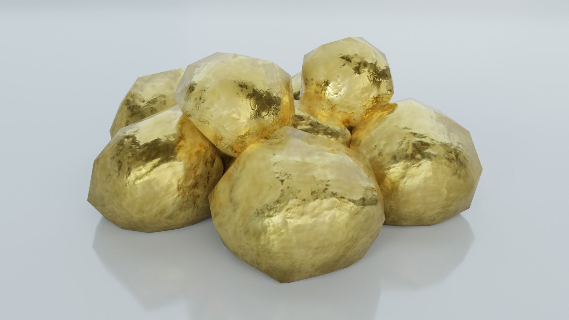 Resources Pack - Ores Low-poly 3D model_4