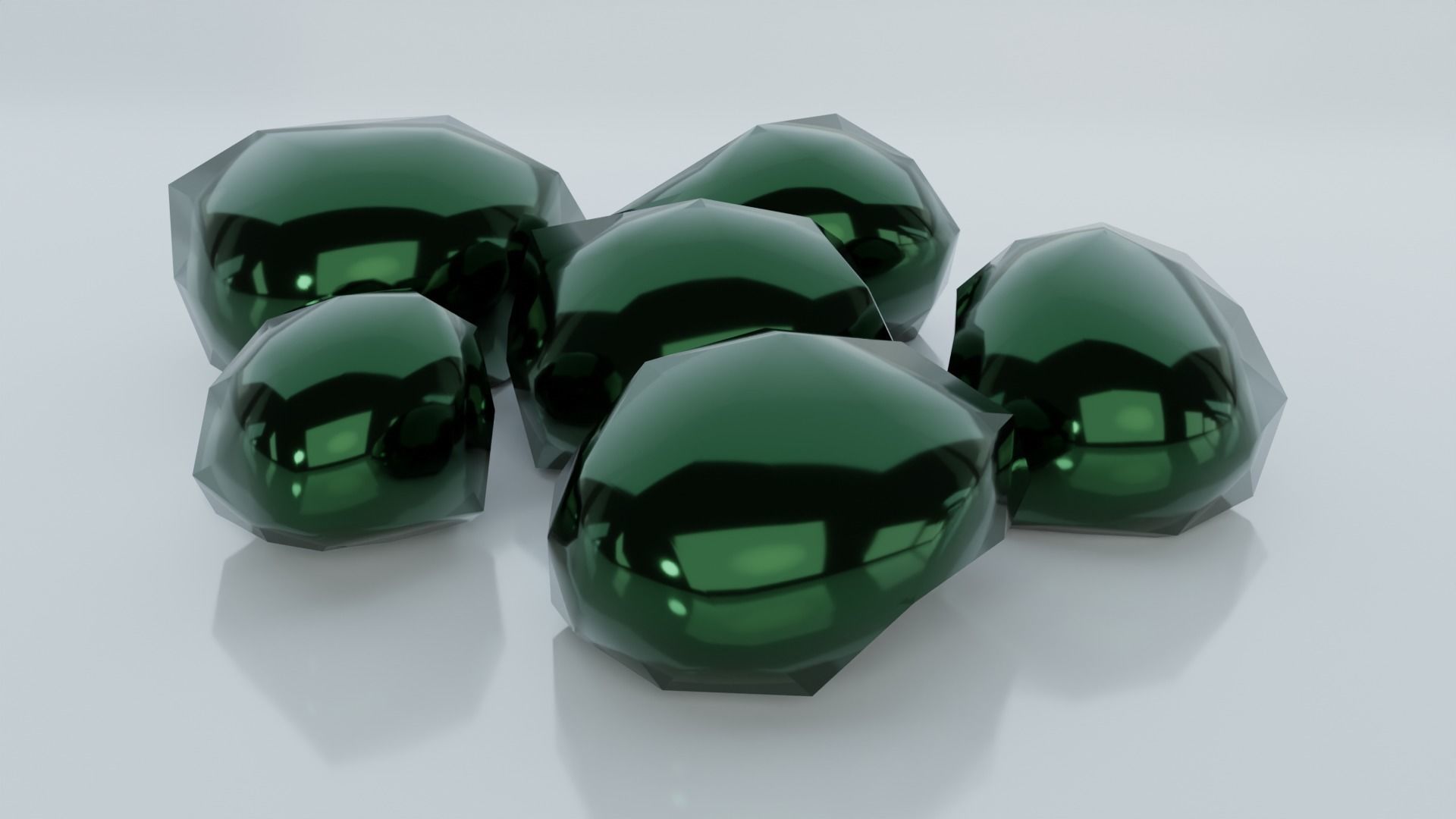 Resources Pack - Bottles and Glas Low-poly 3D model_3