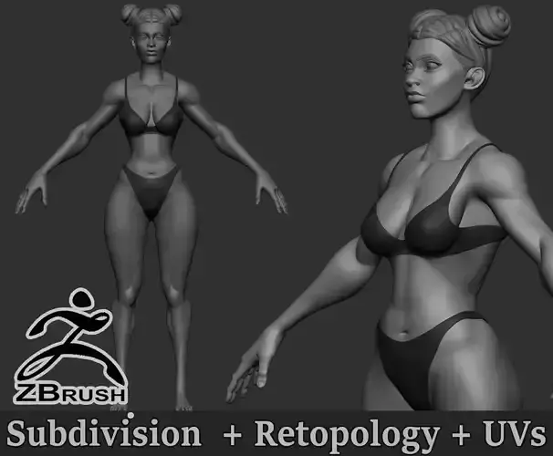 Stylized Black Female Basemesh