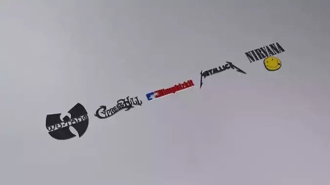 90s Music logos Free 3D model