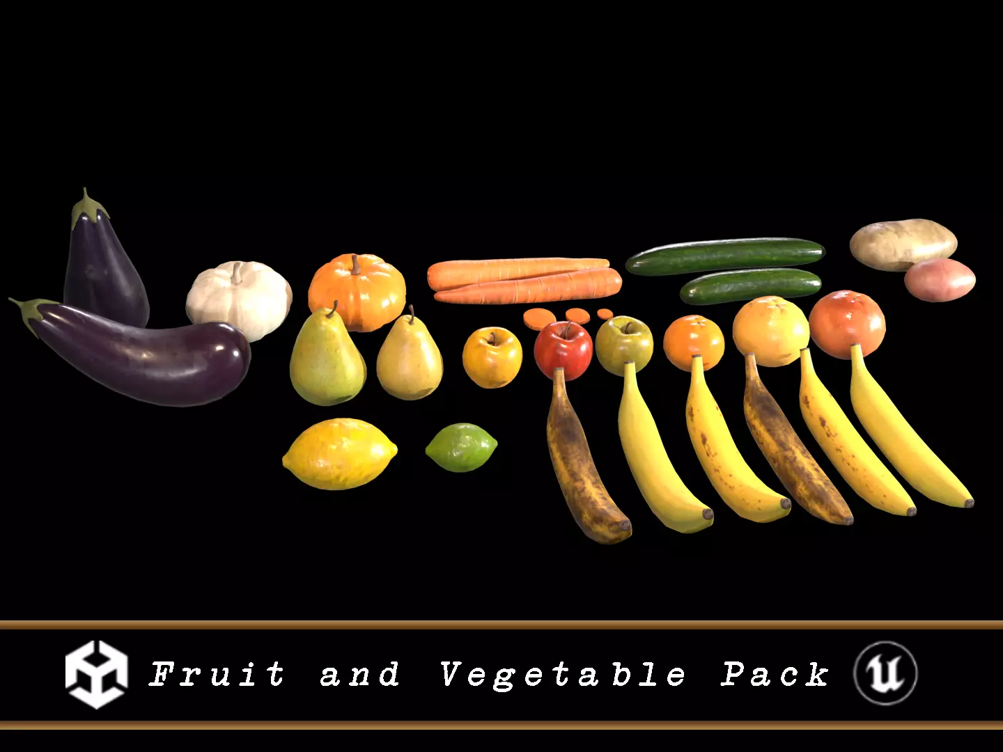 Fruit and Vegetable Pack 3D Model Collection_0