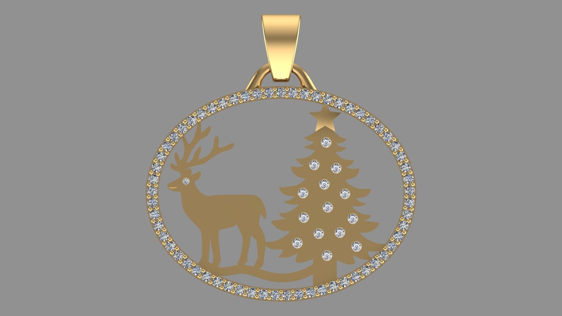 Christmas Necklace 3D print model_3