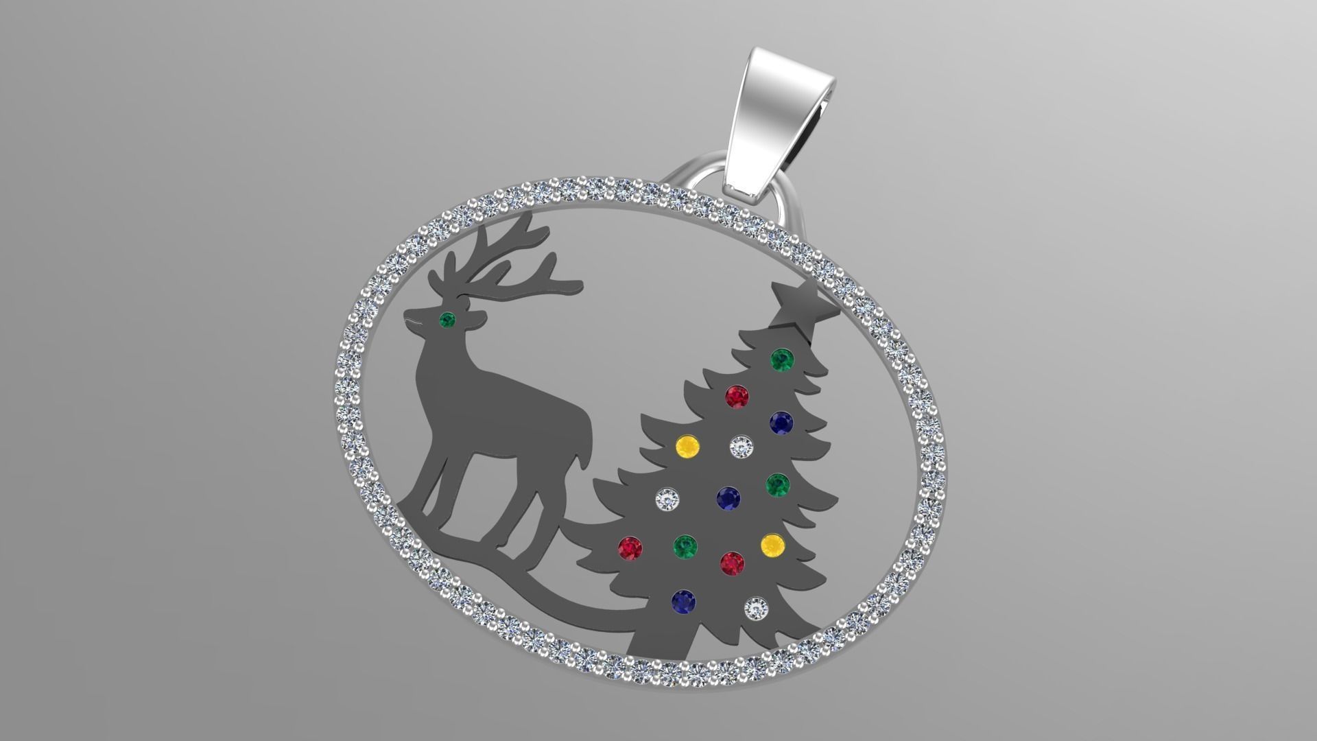 Christmas Necklace 3D print model_1