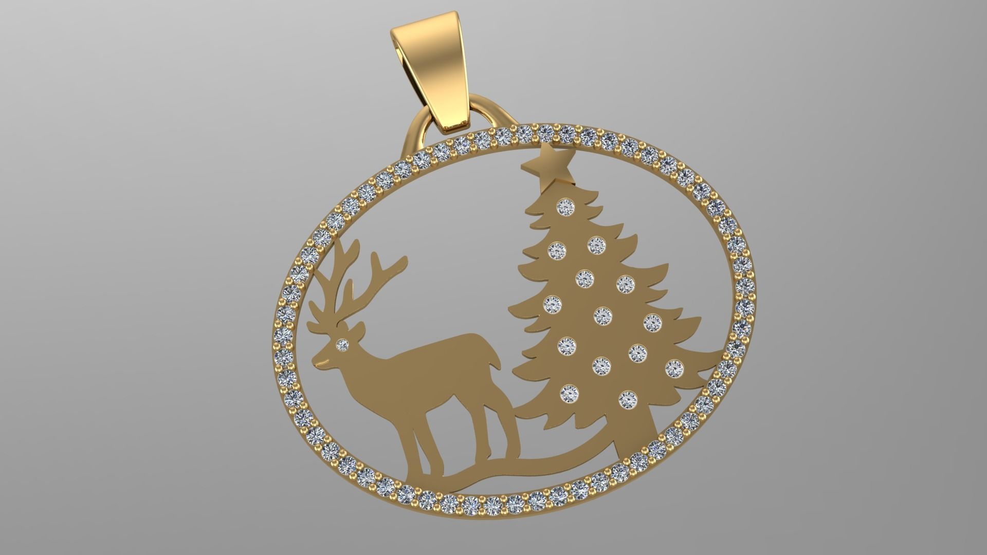 Christmas Necklace 3D print model_2