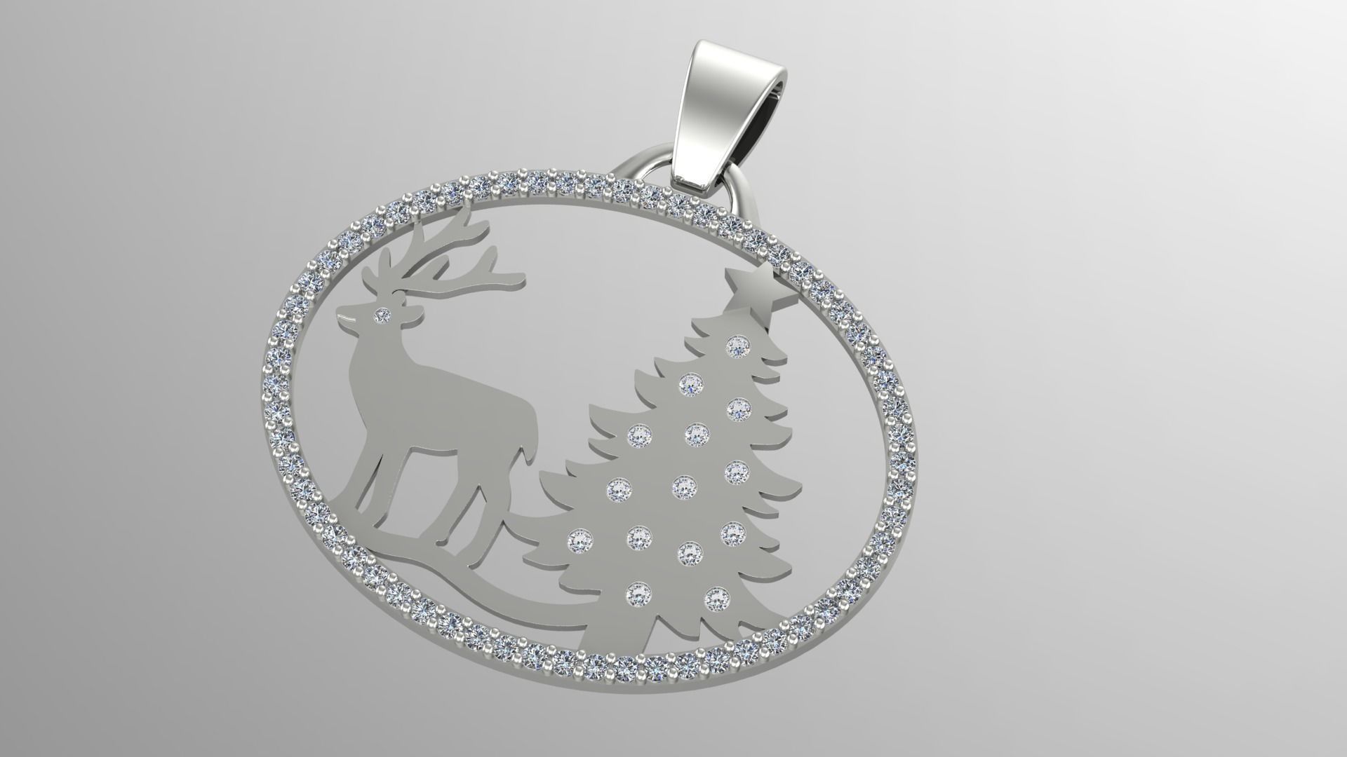 Christmas Necklace 3D print model_5