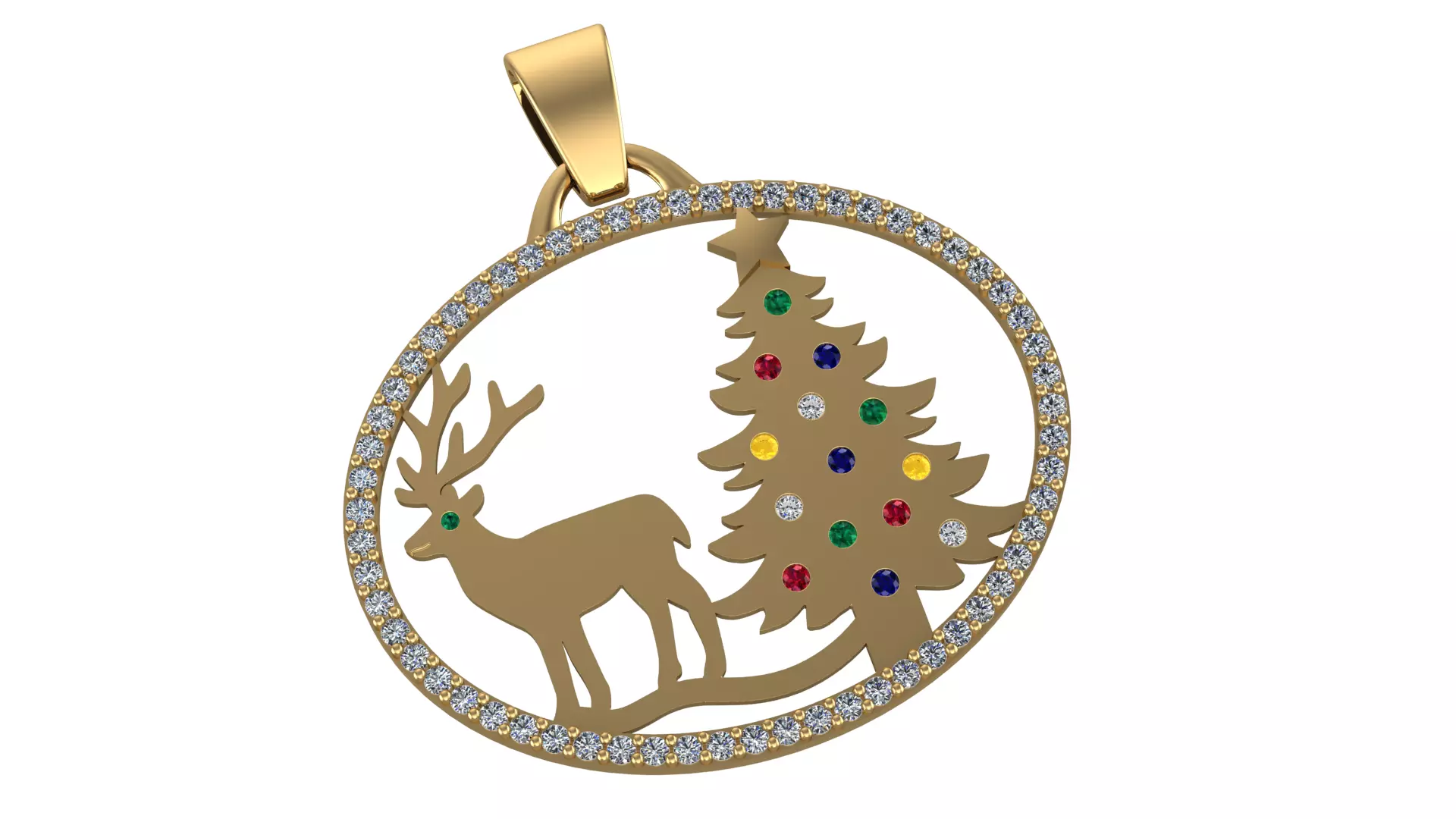 Christmas Necklace 3D print model_0