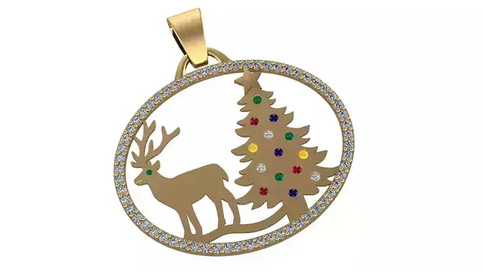 Christmas Necklace 3D print model