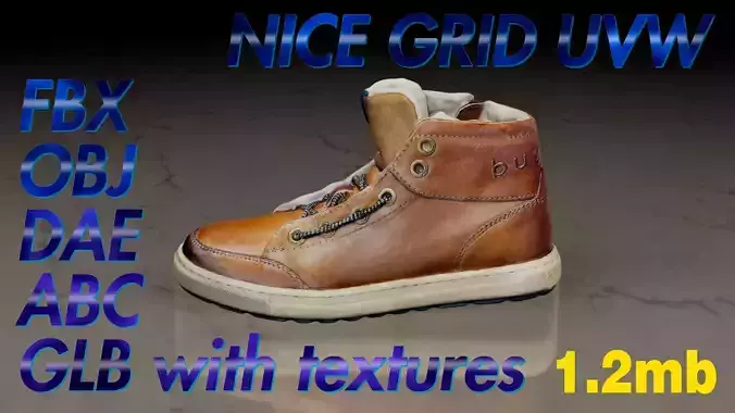Bugatti Winter Boots Clean scan 3D model