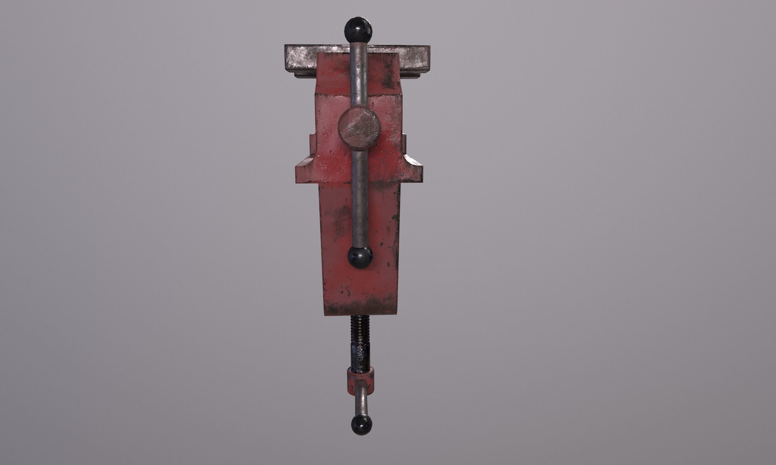 Worn Vice Low-poly 3D model_4