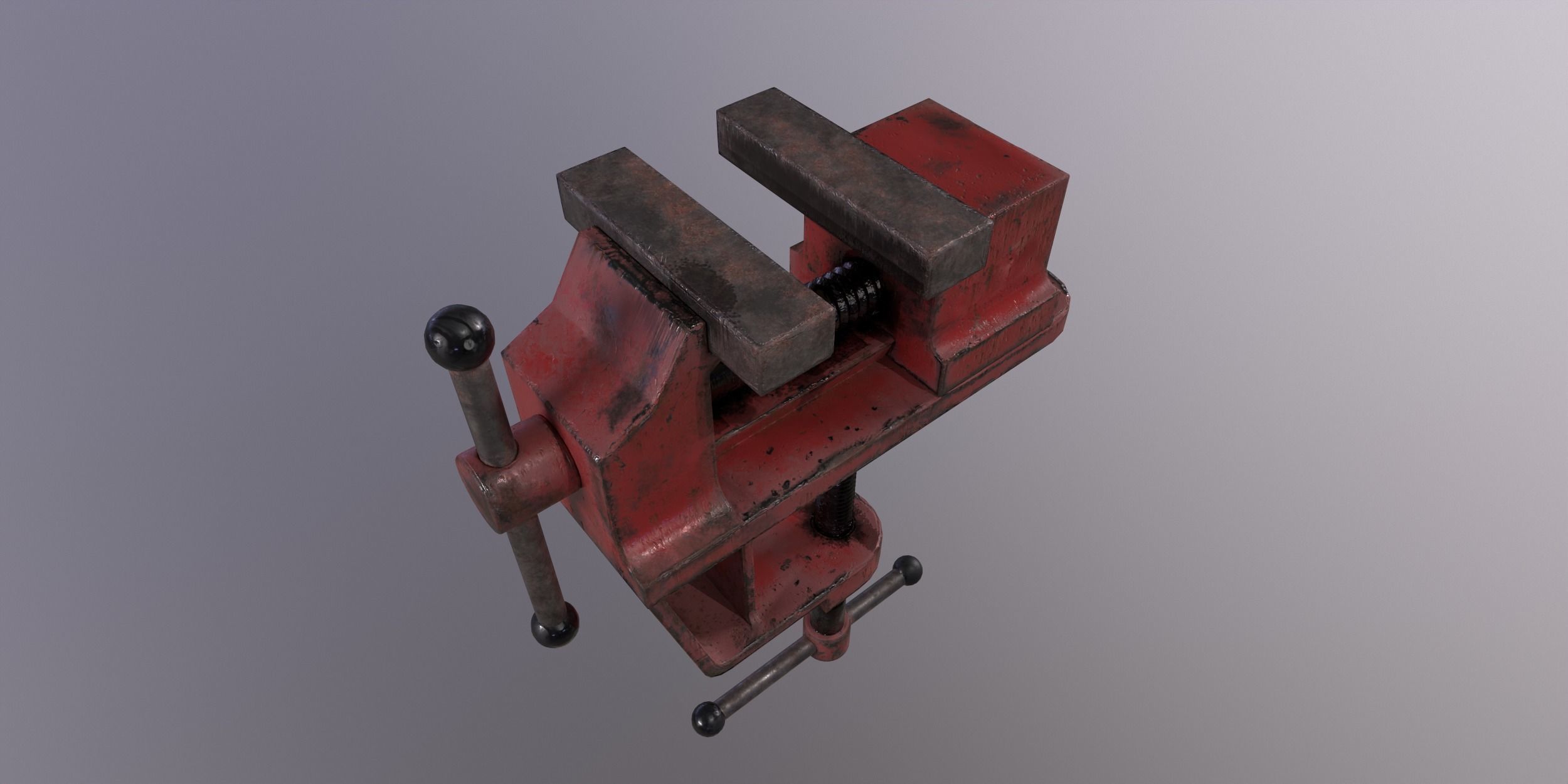 Worn Vice Low-poly 3D model_2