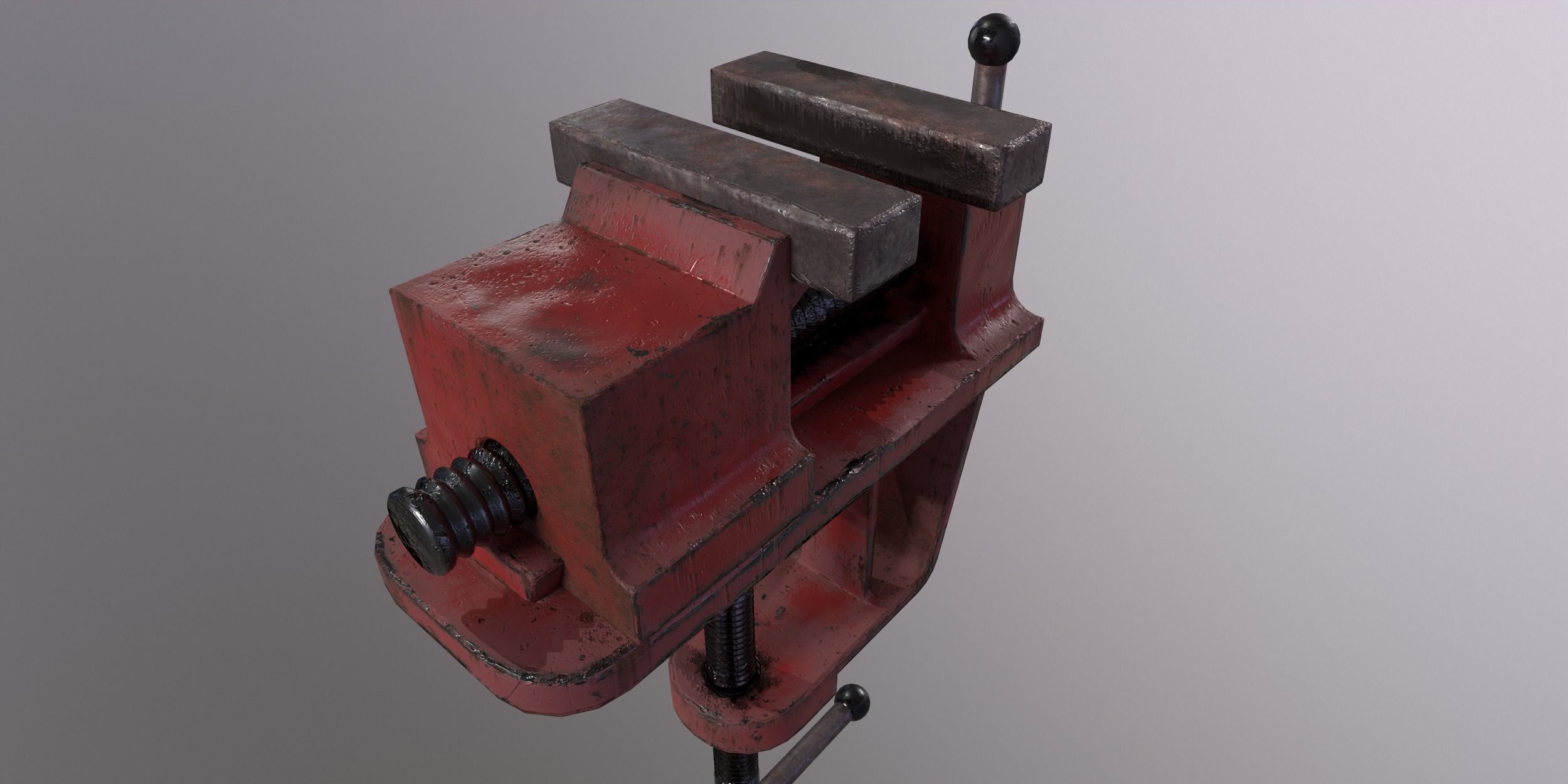 Worn Vice Low-poly 3D model_3