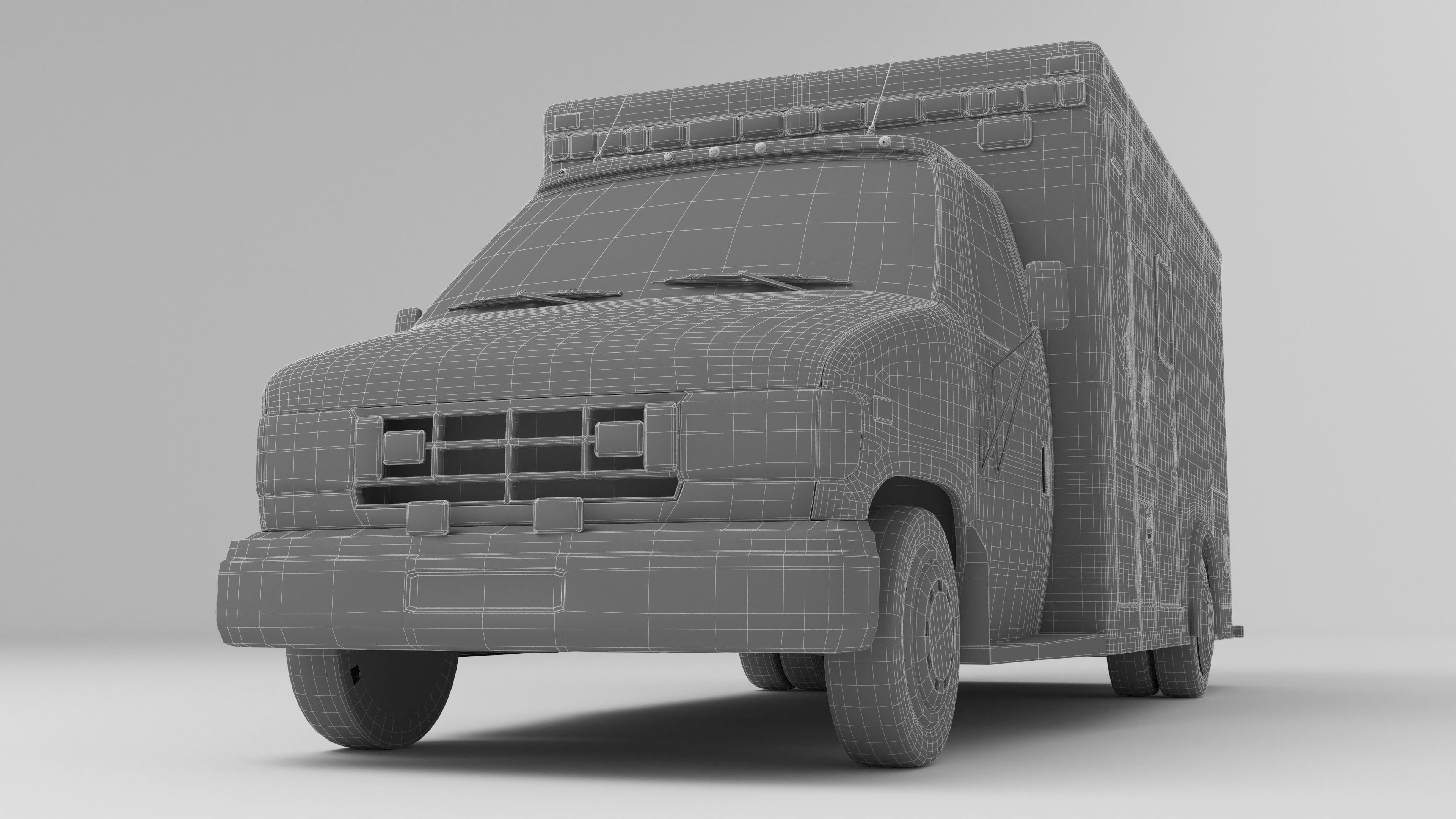Ambulance 4K 3D model_9