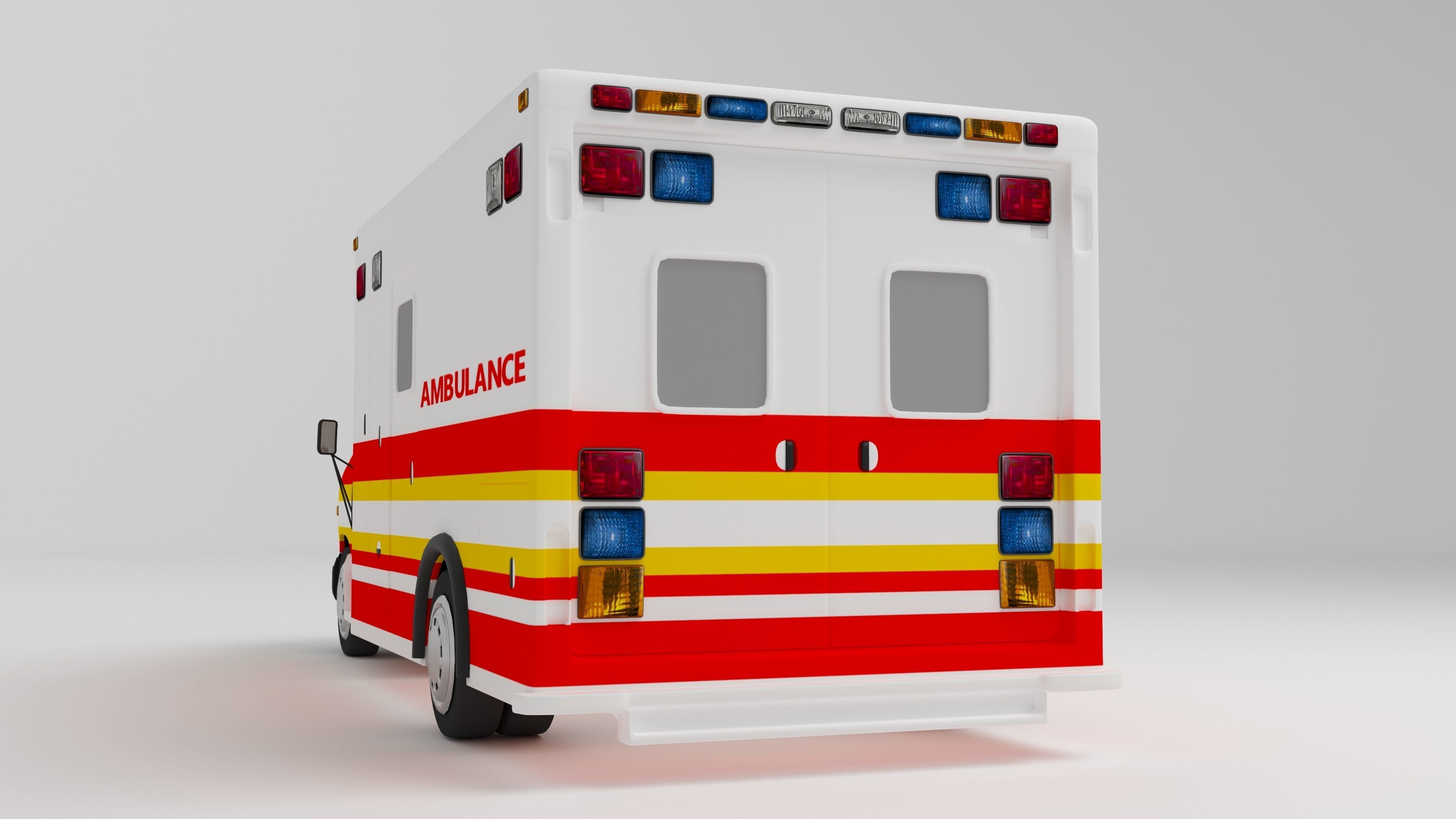 Ambulance 4K 3D model_4