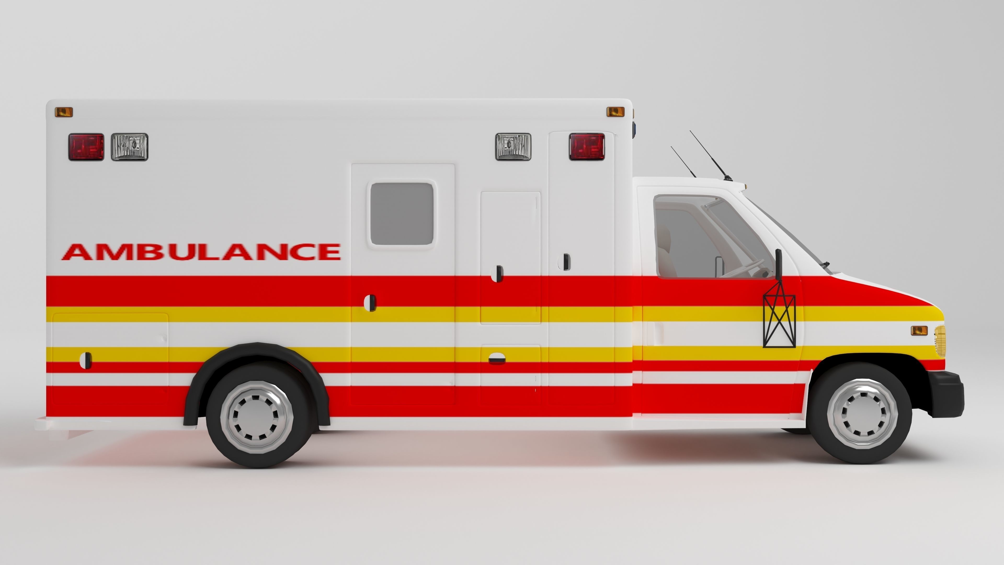 Ambulance 4K 3D model_3