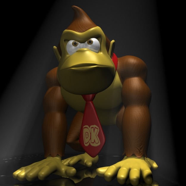 Donkey Kong RIGGED Low-poly 3D model_4