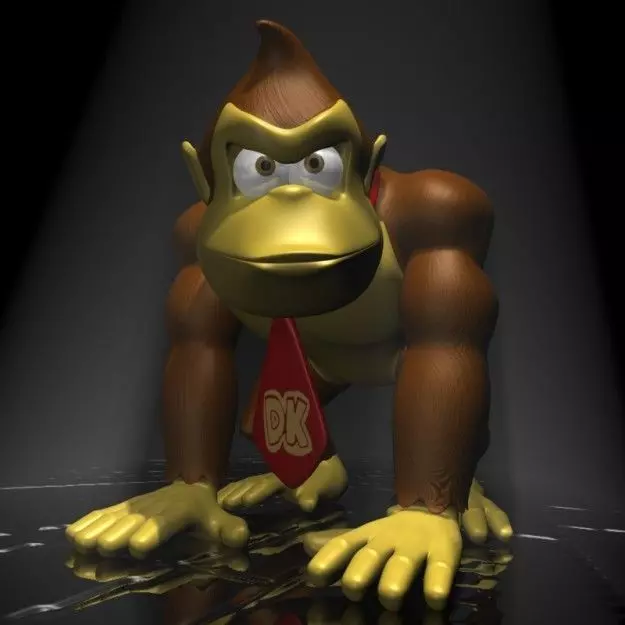 Donkey Kong RIGGED Low-poly 3D model_0