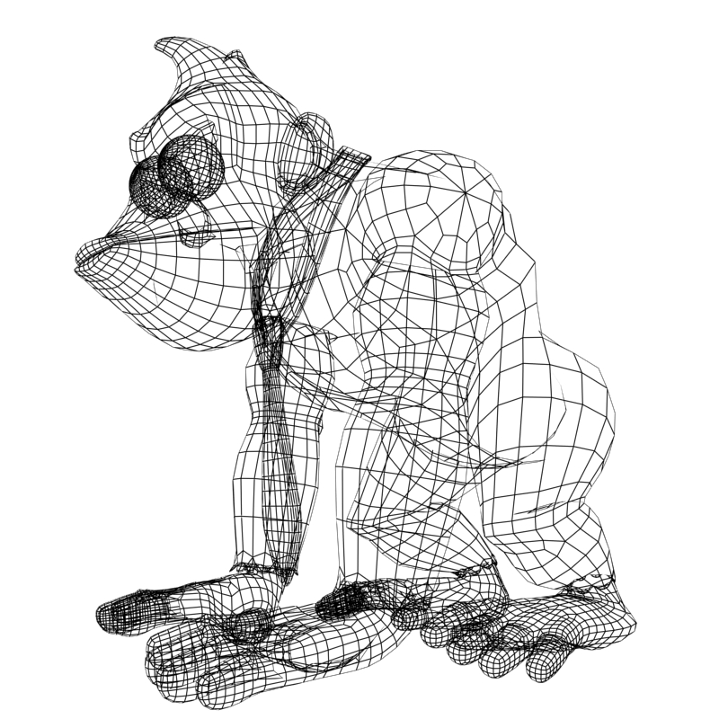 Donkey Kong RIGGED Low-poly 3D model_5