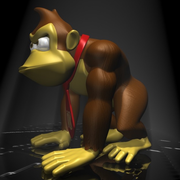 Donkey Kong RIGGED Low-poly 3D model_2