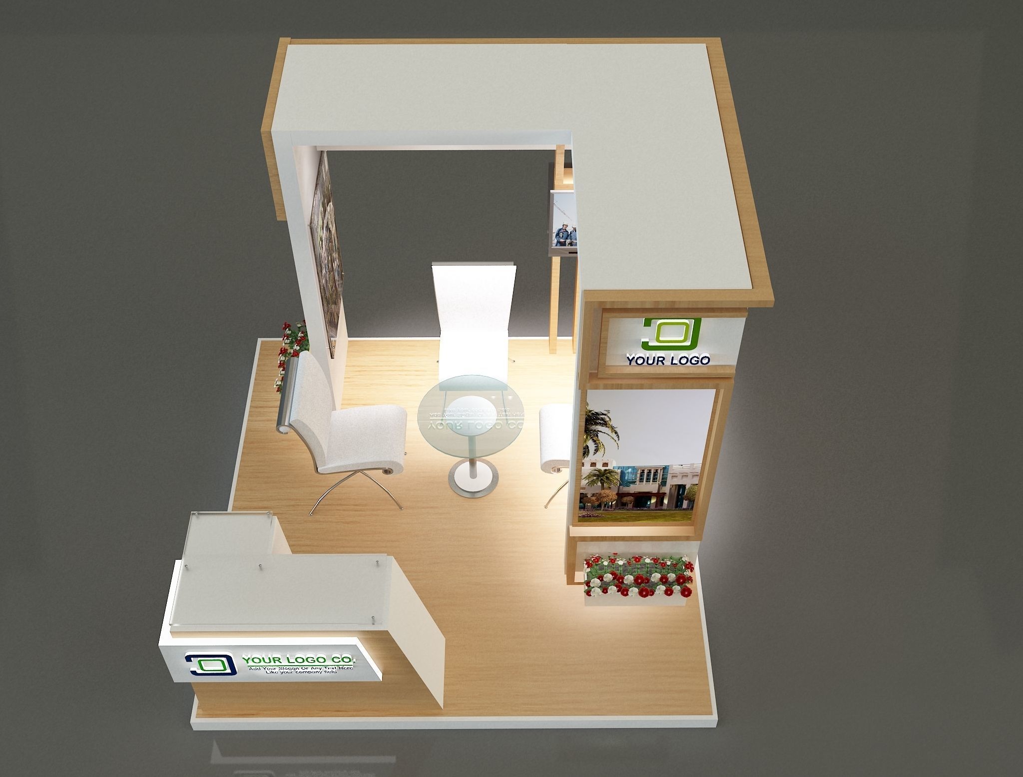 Booth Exhibition Stand a327b 3D model_5