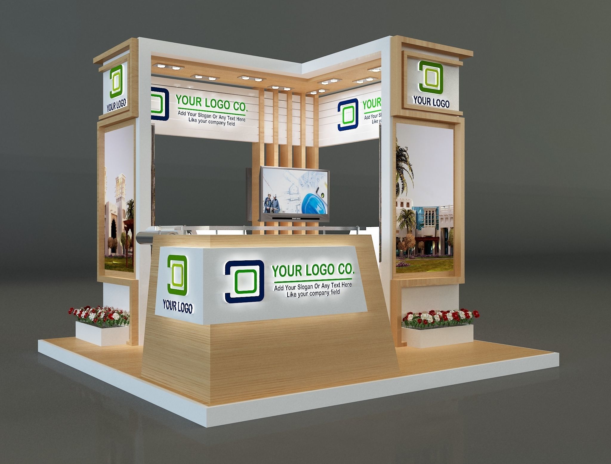 Booth Exhibition Stand a327b 3D model_6