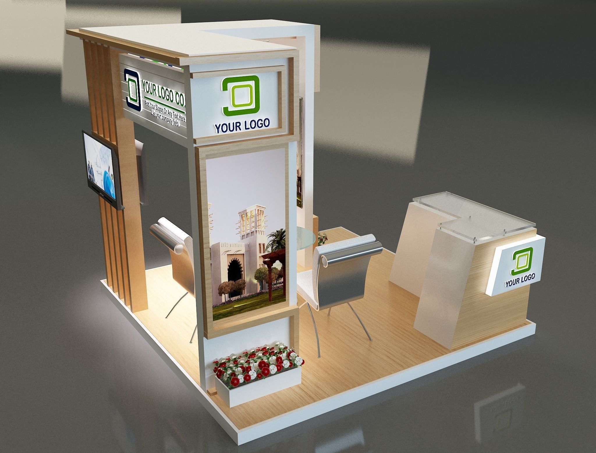 Booth Exhibition Stand a327b 3D model_8