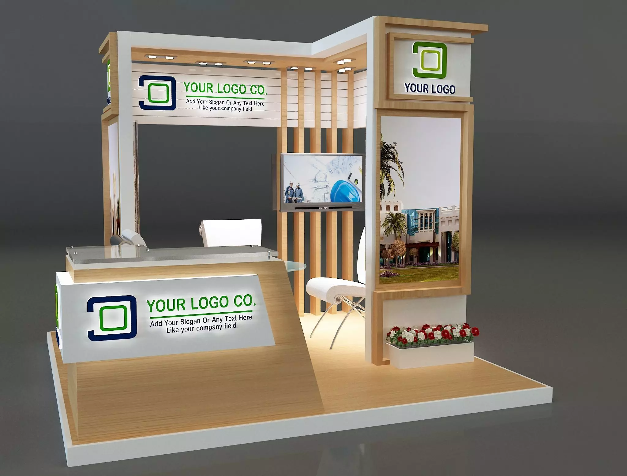 Booth Exhibition Stand a327b 3D model_0