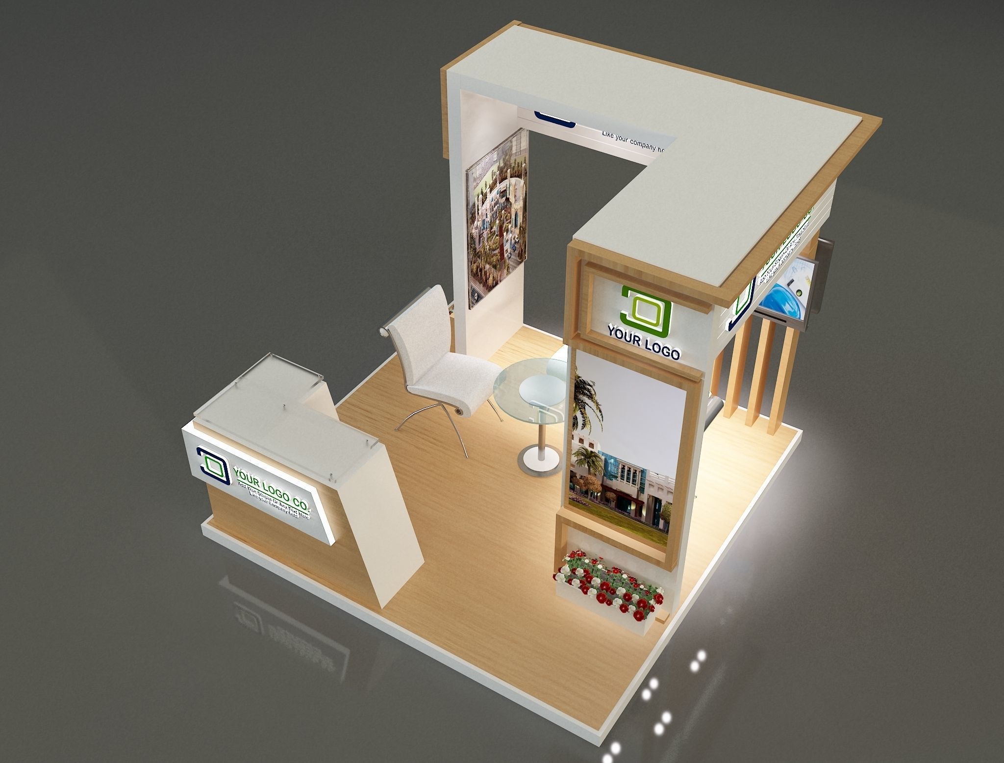 Booth Exhibition Stand a327b 3D model_2
