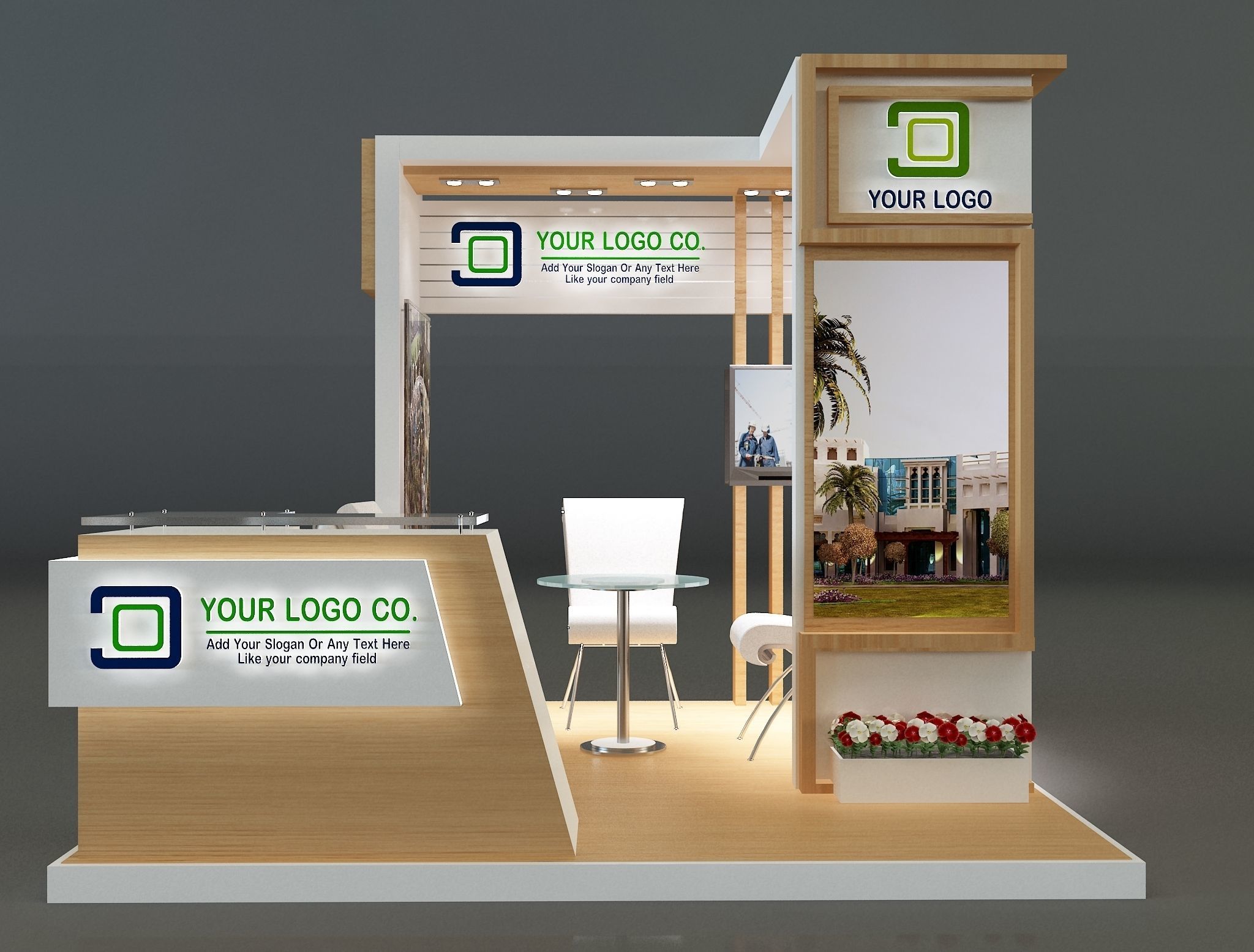 Booth Exhibition Stand a327b 3D model_3