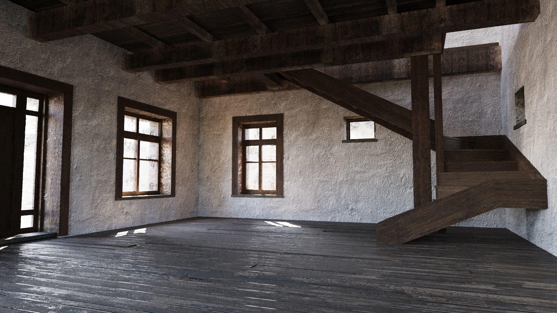 Greek traditional house  3D model_1