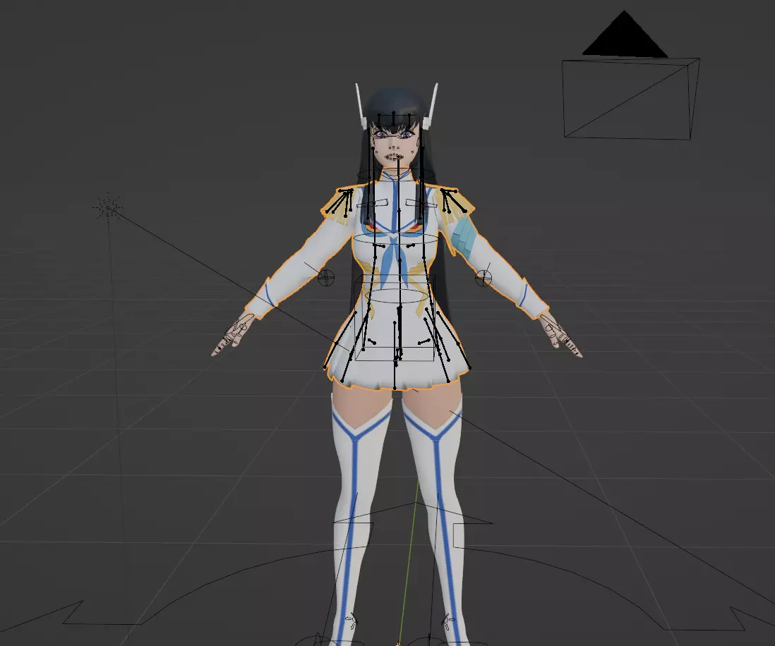 kill la kill - kiryuin satsuki rigged model 3D model_0