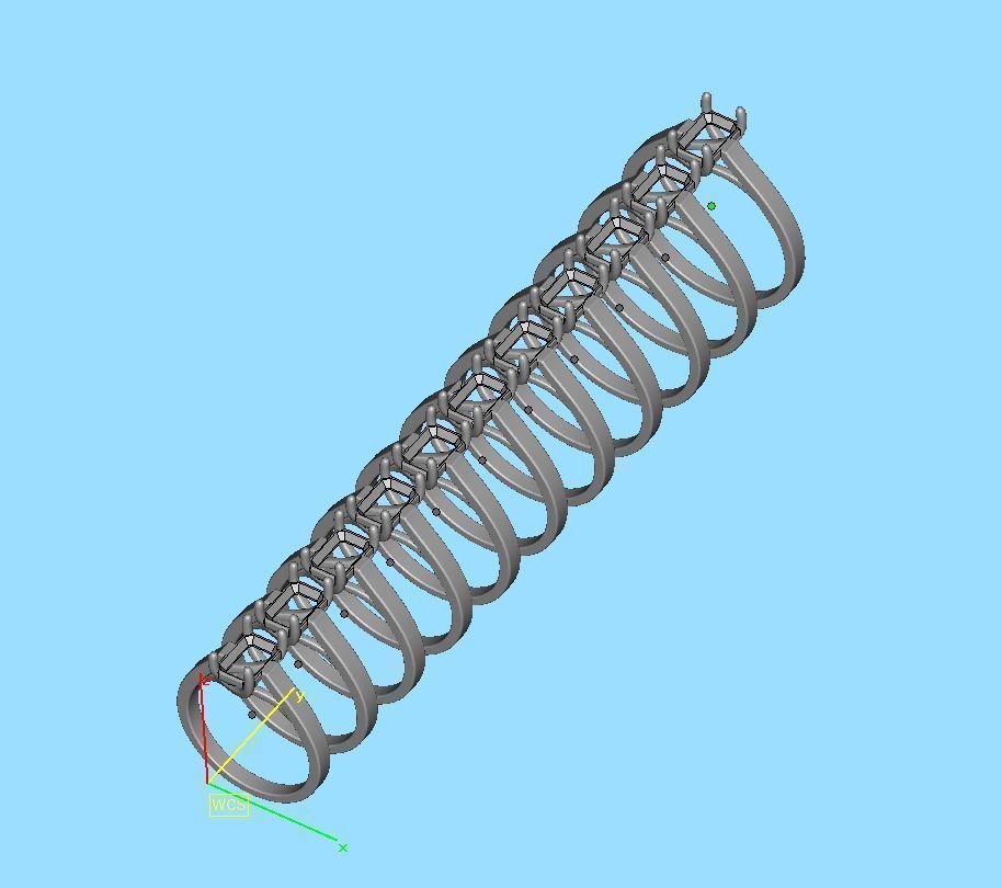 Solitaire Engagement Trellis Ring 1CT 7x5 Emerald Stone 3Dmodel 3D print model_41