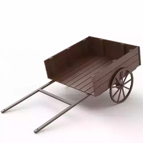 Dark Wood Old Cart