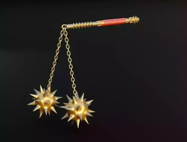 Double flail 3D model