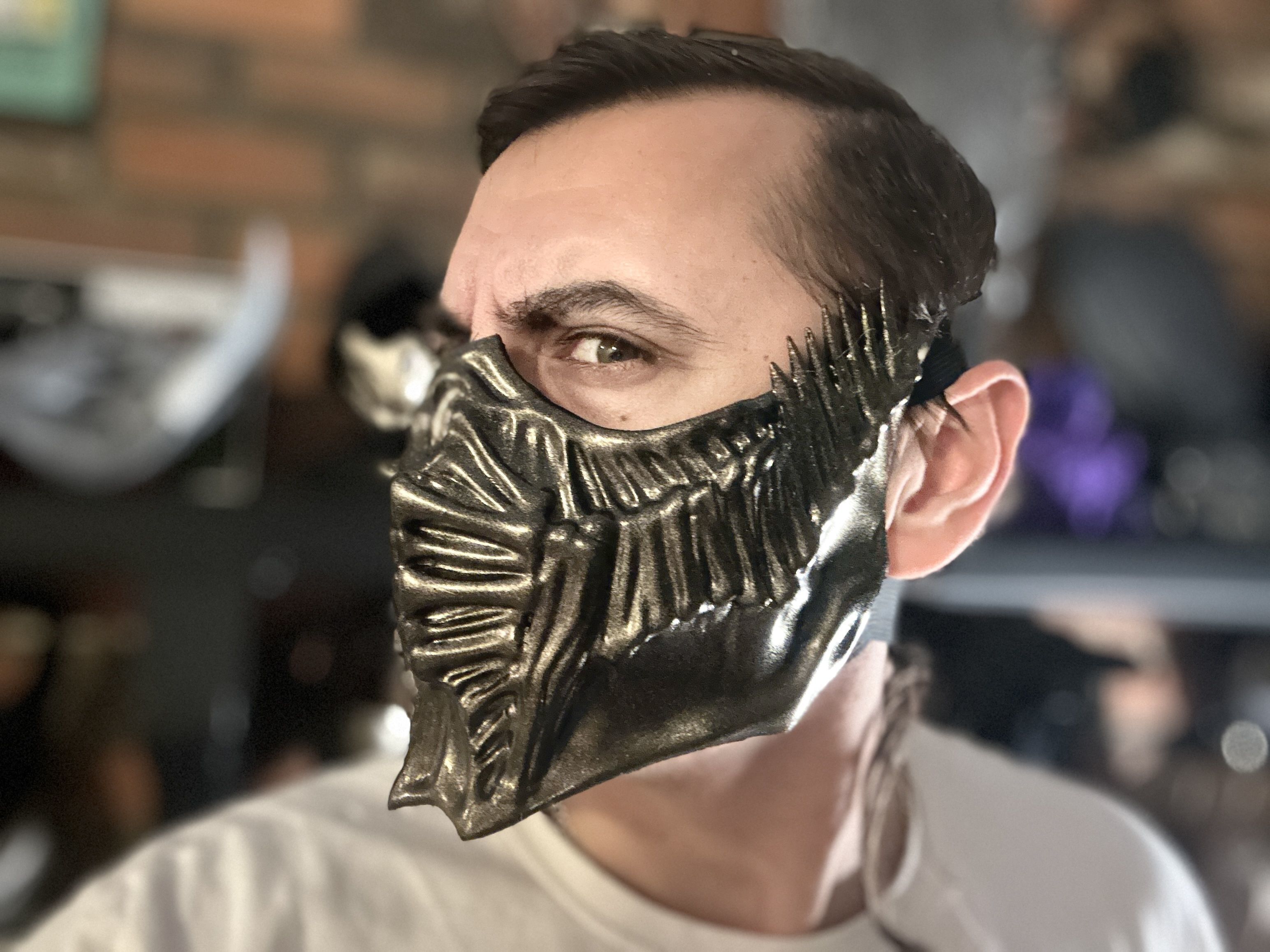 Scorpion mask from MK1 -  Fiery Arachnid 3D print model_3