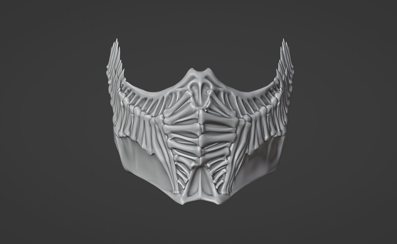 Scorpion mask from MK1 -  Fiery Arachnid 3D print model_10