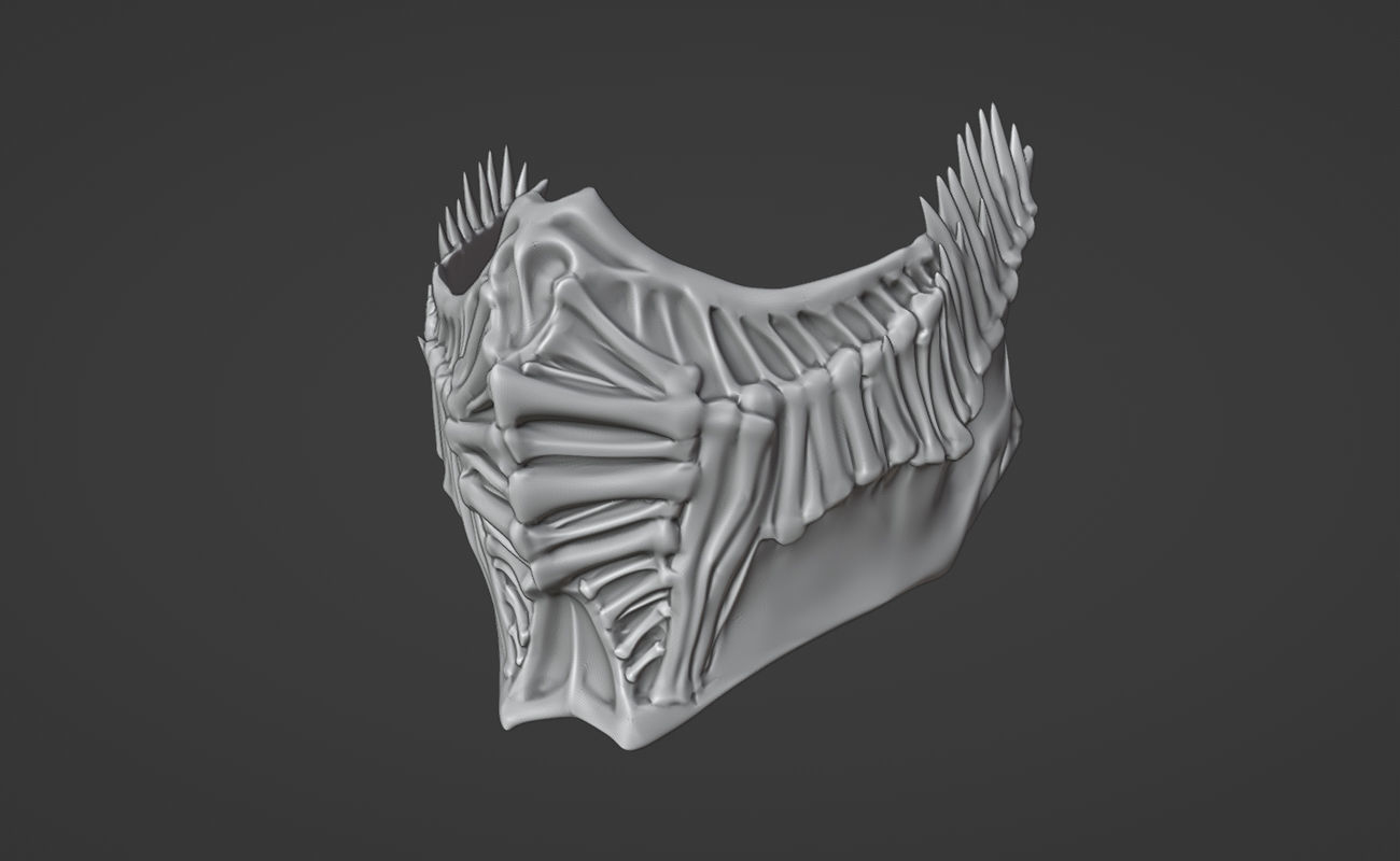 Scorpion mask from MK1 -  Fiery Arachnid 3D print model_13