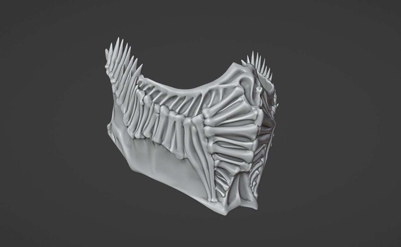 Scorpion mask from MK1 -  Fiery Arachnid 3D print model_14