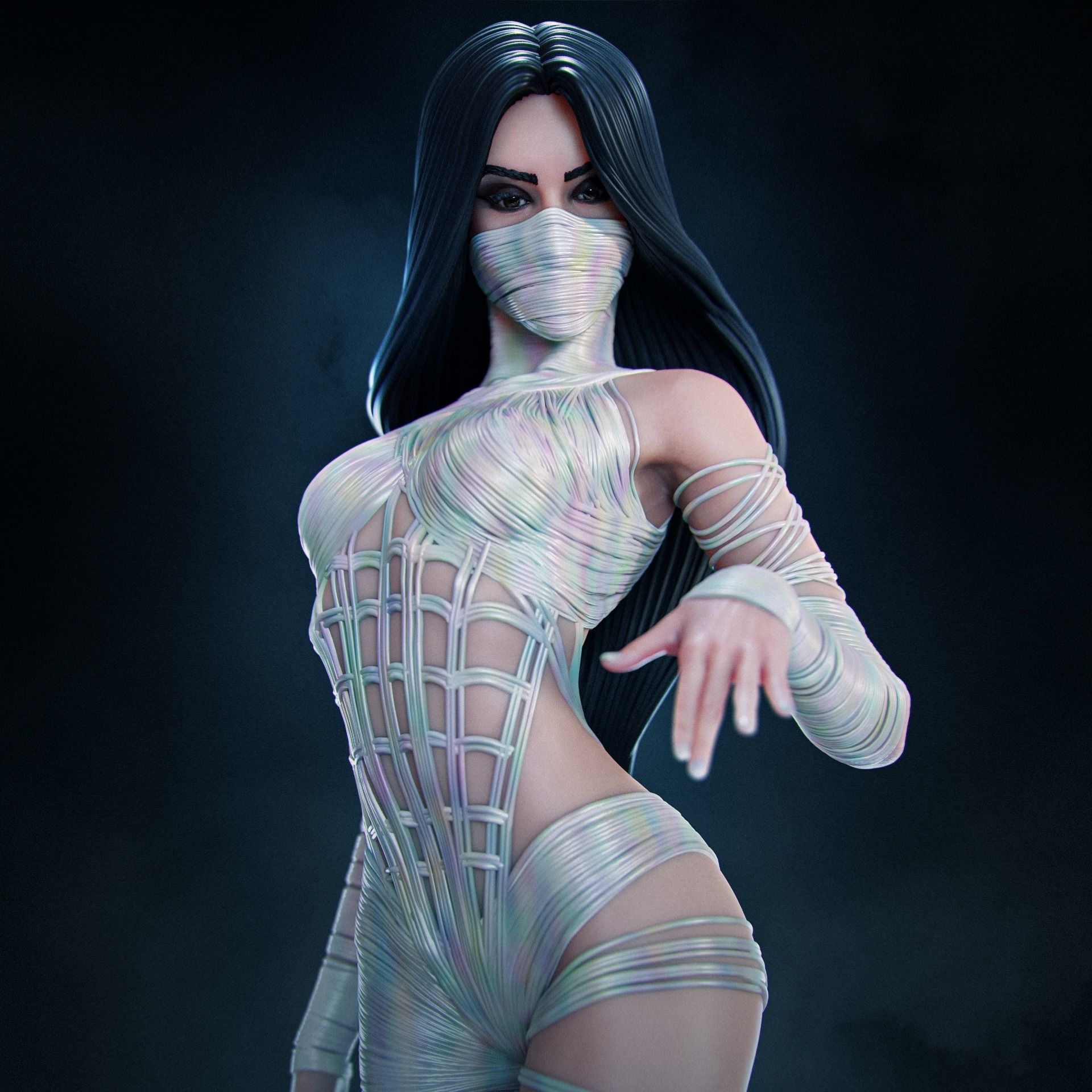 Silk Cindy Moon 3D print model_2